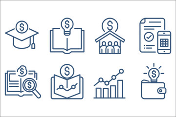 Minimalist Vector Set: Personal Finance and Budget Tools

