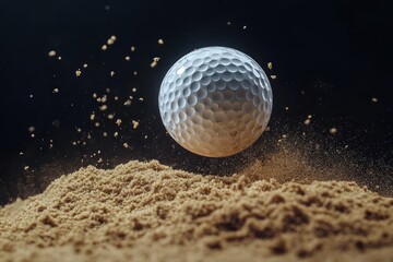 Sphere falling on granular material