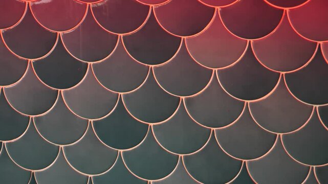 Close-up of colorful fish scales background. Fish, mermaid, dragon, snake scales. Seamless pattern, abstract sea texture