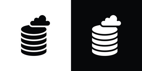 Cloud database icon collection. line stroke icon. EPS 10