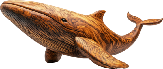 whale wooden sculpture statue 