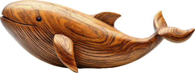 whale wooden sculpture statue 