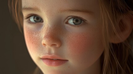 Close-up portrait of a young girl