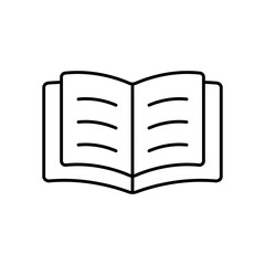 Open Book Education Knowledge Line Icon