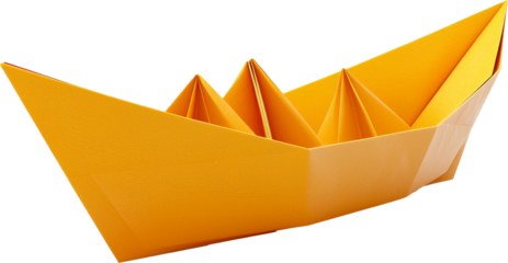 yellow paper boat