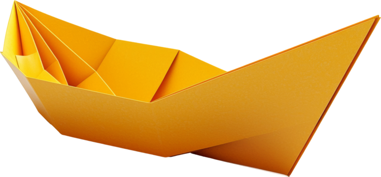 yellow paper boat