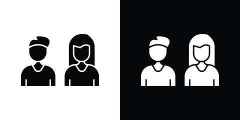 Couple icon collection. line stroke icon. EPS 10