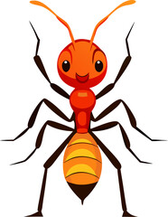 vector illustration of a Fire ant 