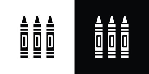 Crayon icon collection. line stroke icon. EPS 10