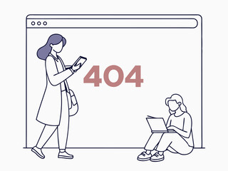 Corporate style presentation slide with minimal 404 error message for web issue display