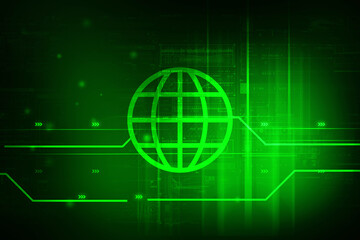 2d illustration Abstract futuristic electronic circuit technology background