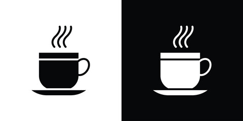 Cup of coffee icon collection. line stroke icon. EPS 10