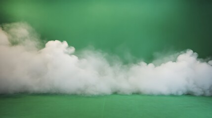 Smoke on green background