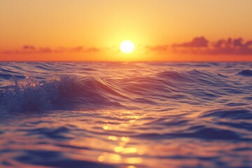 Sunrise over calm ocean
