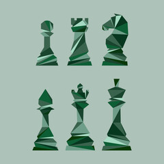 Chess figures icons set. Board game. King, queen, bishop, pawn, horse, knight, rook. International chess day. Chess tournament. Strategy concept © Дарья Каленова