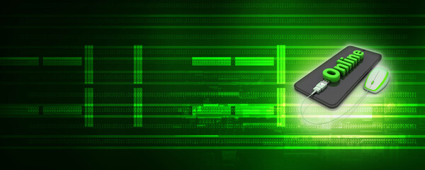 3d online On-line connected mouse in mobile phone