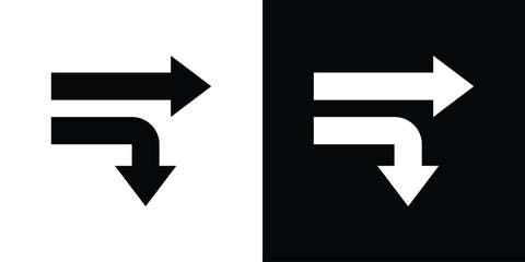 Diagram sankey icon collection. line stroke icon. EPS 10