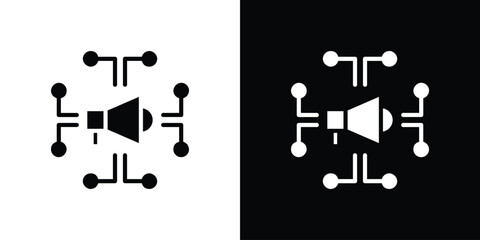 Digital campaign icon collection. line stroke icon. EPS 10