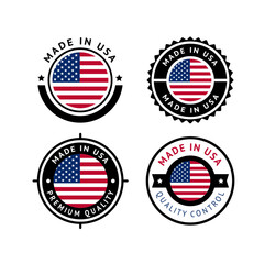 National flag of the USA, set flat vector icon