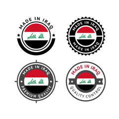 National flag of the Iraq, set flat vector icon