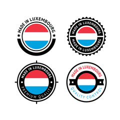National flag of the Luxembourg, set flat icon