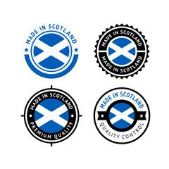 National flag of the Scotland, set flat icons