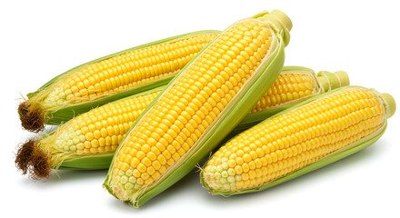 corn on white background