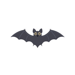 Cute cartoon bat halloween night flying creature