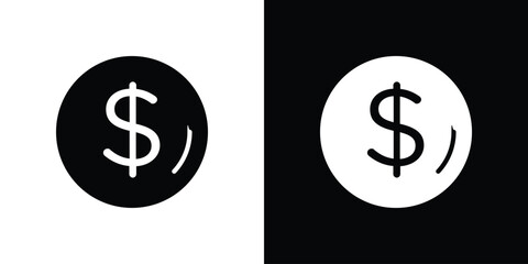Dollar icon collection. line stroke icon. EPS 10