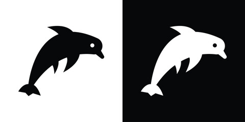 Dolphin icon collection. line stroke icon. EPS 10