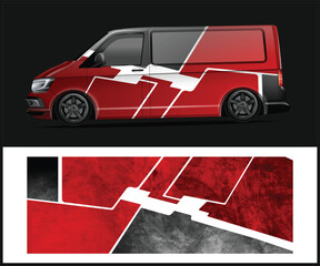 Red and Black Van Wrap Design Template