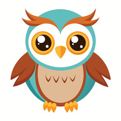 Naklejka premium Cute bird vector illustration with white background