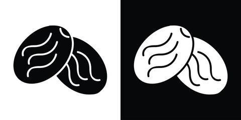 Dry fruit icon collection. line stroke icon. EPS 10