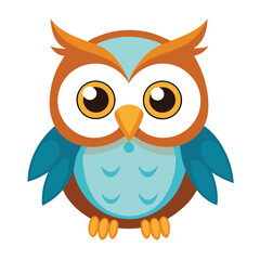 Naklejka premium Cute bird vector illustration with white background