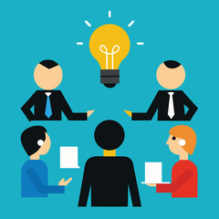 presentation of creative idea in innovative business team meeting