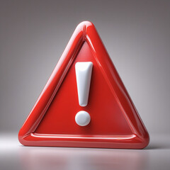 Red exclamation mark warning sign button symbol alert icon