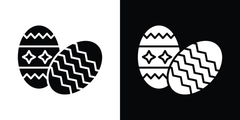 Easter eggs icon collection. line stroke icon. EPS 10