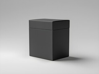 Fototapeta premium Minimalist Black Box Template for High-End Product Design.