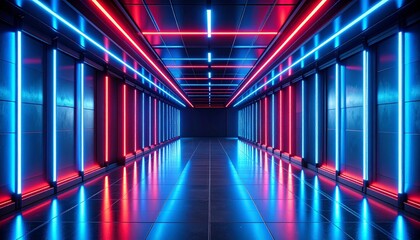 Fototapeta premium binary code tunnel