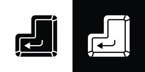 Enter keyboard key icon collection. line stroke icon. EPS 10