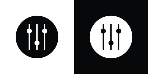 Equalizer icon collection. line stroke icon. EPS 10