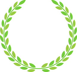 緑色の月桂樹のフレーム