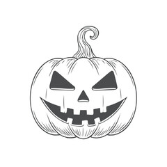 Spooky halloween jack o lantern pumpkin design