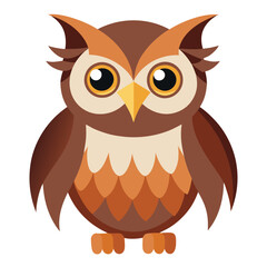 Obraz premium Cute bird vector illustration with white background