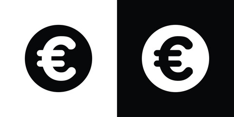 Euro icon collection. line stroke icon. EPS 10