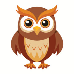 Fototapeta premium Cute bird vector illustration with white background