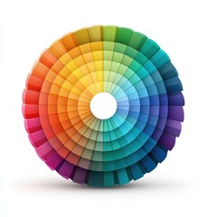 Obraz premium Abstract rainbow color wheel with high-definition gradients. Vector-based visualization tool for UI design, art projects, and chromatic analysis.