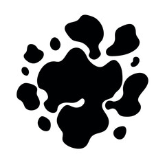 Abstract black cow spot pattern illustration