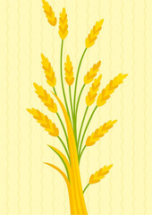 bouquet of yellow flowers isolated on yellow