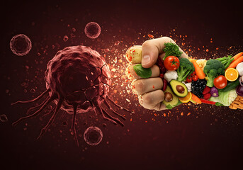 Nutrition as a Weapon A Healthy Fist Crushing Cancer Cells